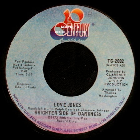 Brighter Side Of Darkness / I'm The Guy - Love Jones / Brighter Side Of Darkness side A