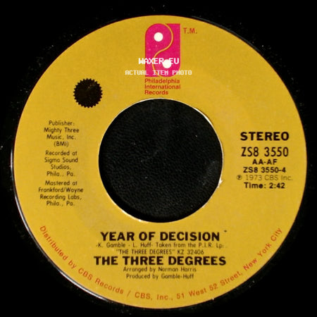 The Three Degrees - Year Of Decision / When Will I See You Again side A