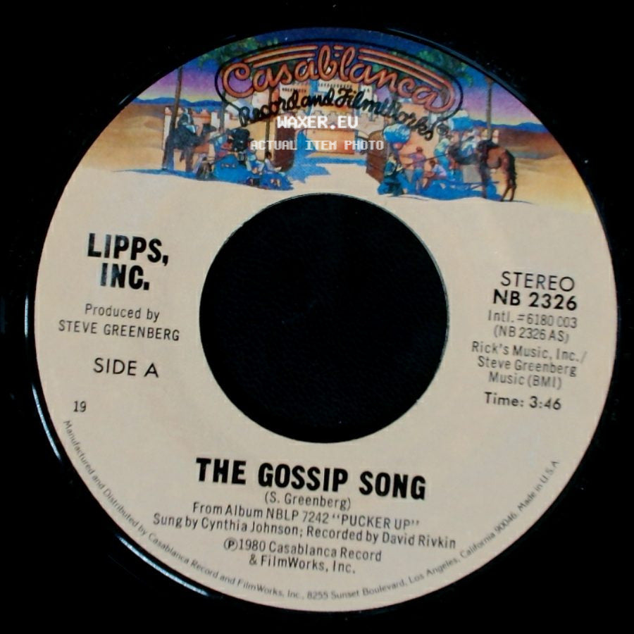 Lipps, Inc. - The Gossip Song / Jazzy side A
