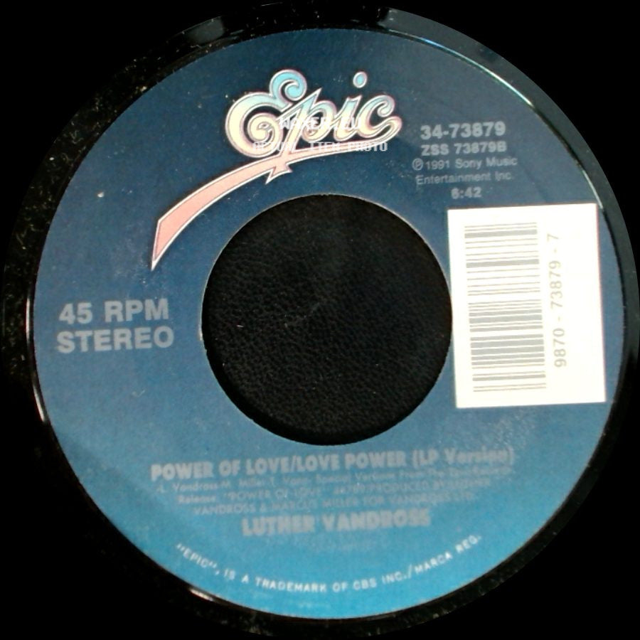 Luther Vandross - Power Of Love/Love Power (Lp Version) / Don't Want To Be A Fool (Lp Version) side A