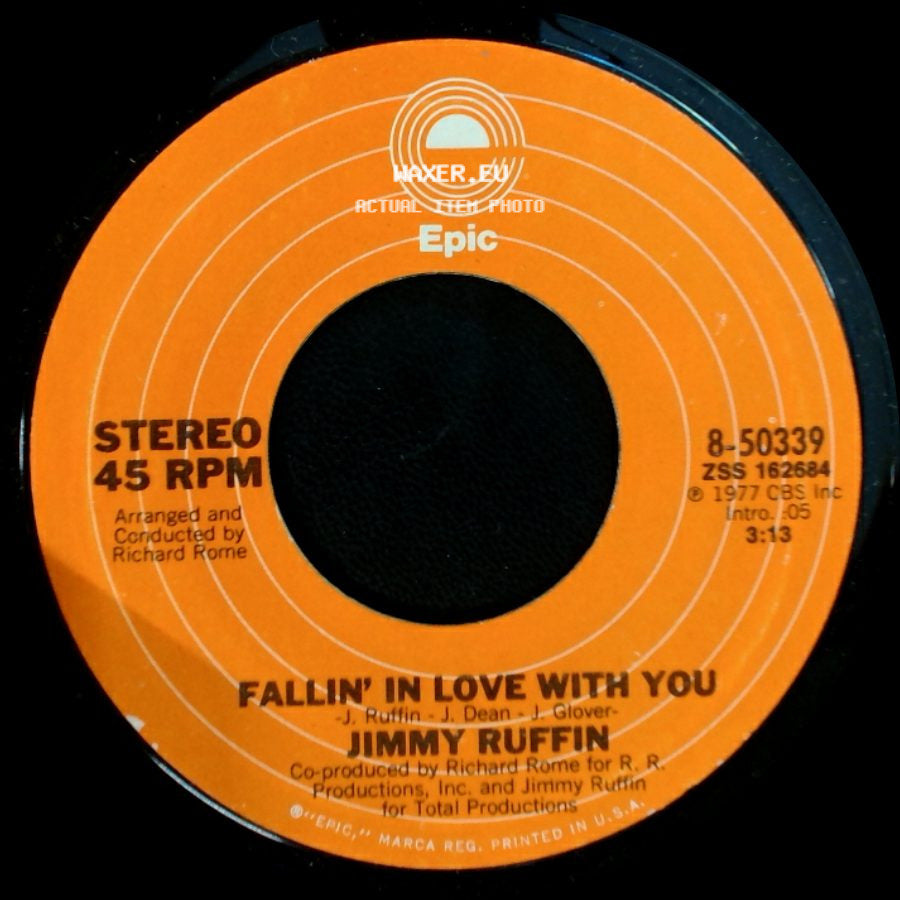 Jimmy Ruffin - Fallin' In Love With You / Fallin' In Love With You (Instrumental) side A