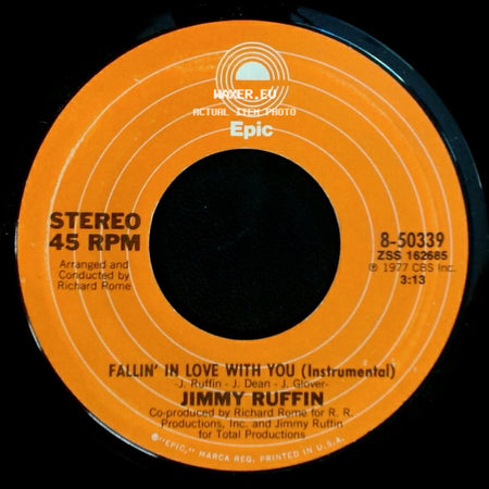 Jimmy Ruffin - Fallin' In Love With You / Fallin' In Love With You (Instrumental) side B