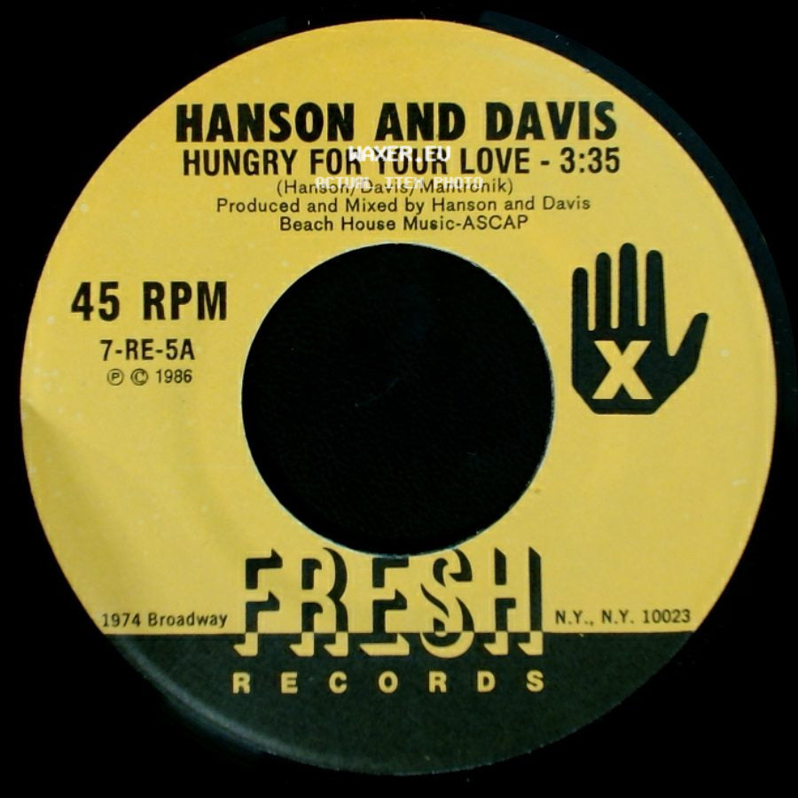 Hanson And Davis - Hold On To Yesterday / Hungry For Your Love side B