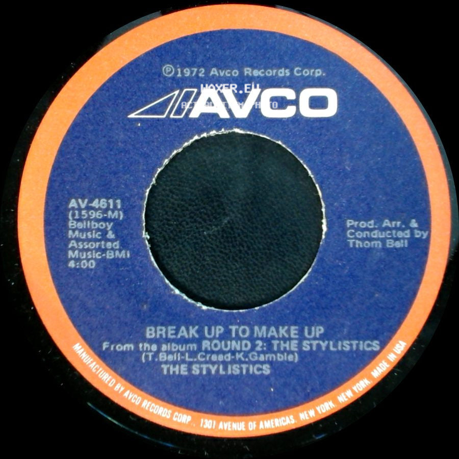 The Stylistics - You And Me / Break Up To Make Up side B