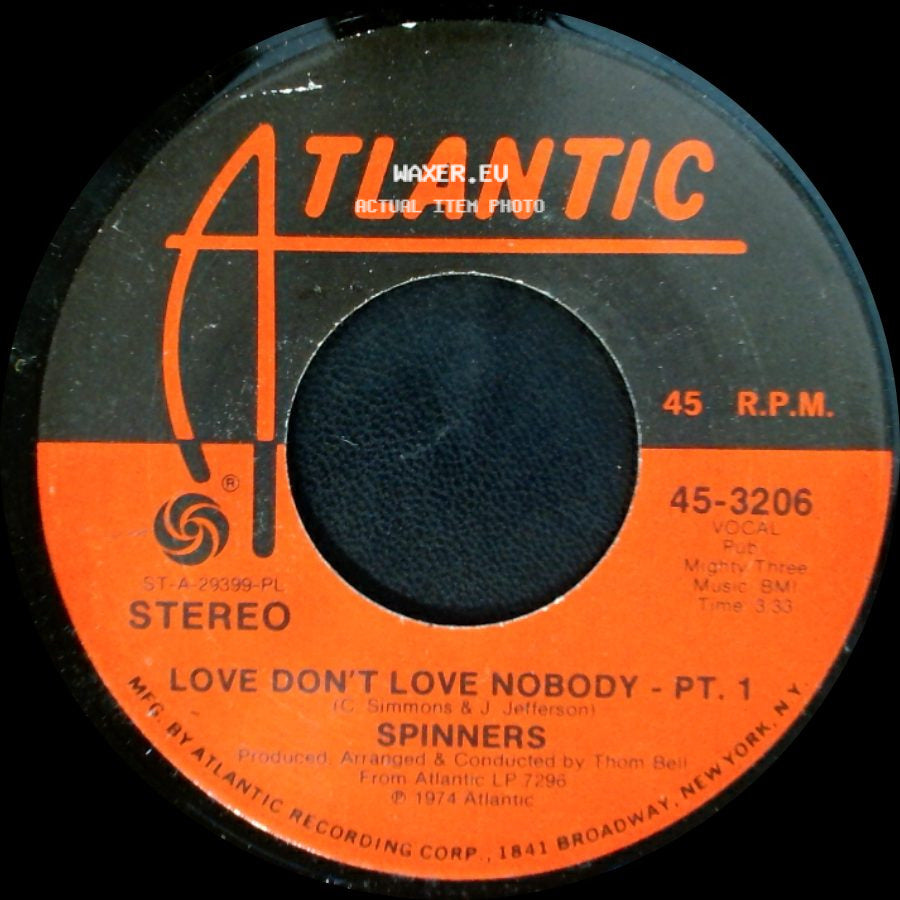 Spinners - Love Don't Love Nobody - Pt. 1 / Love Don't Love Nobody - Pt. 11 side A