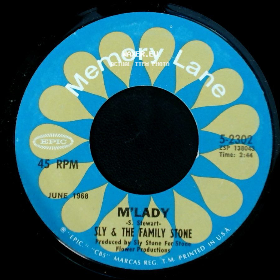 Sly & The Family Stone - M'lady / Hot Fun In The Summertime side A