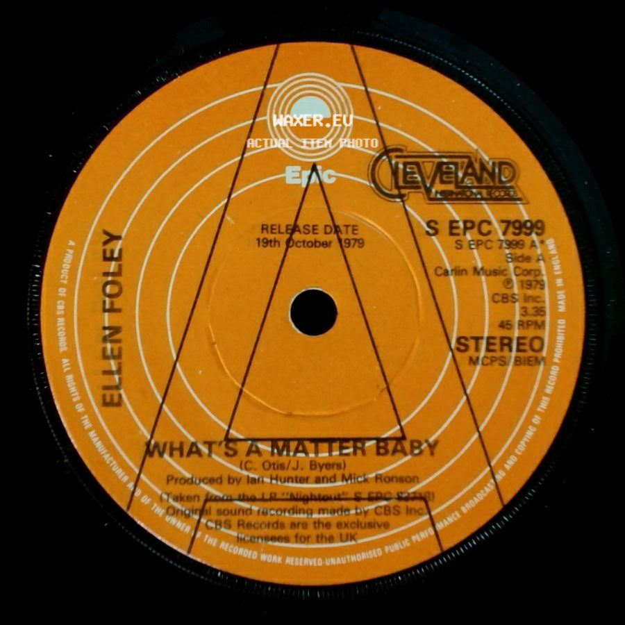 Ellen Foley - What's A Matter Baby / Hideaway side A