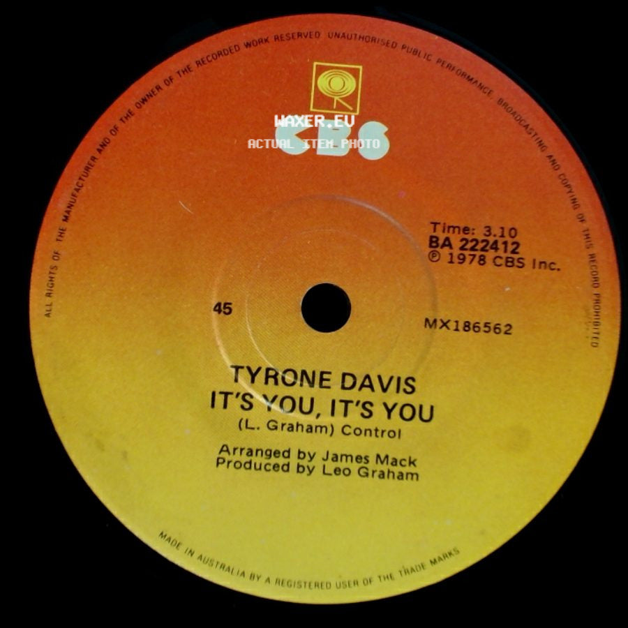 Tyrone Davis - It's You, It's You / Get On Up (Disco) side A