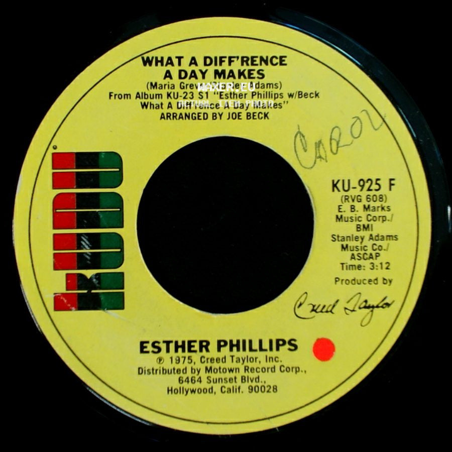 Esther Phillips - Turn Around, Look At Me / What A Diff'rence A Day Makes side B