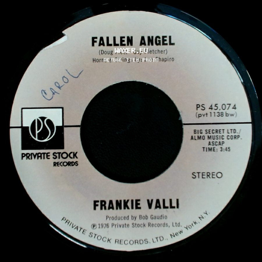 Frankie Valli - Carrie (I Would Marry You) / Fallen Angel side B