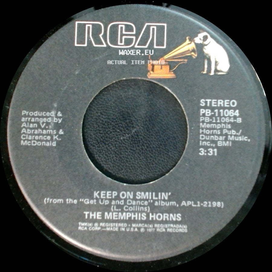 The Memphis Horns - Just For Your Love / Keep On Smilin' side B