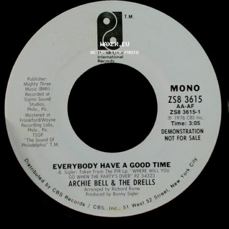 Archie Bell & The Drells - Everybody Have A Good Time / Everybody Have A Good Time side B