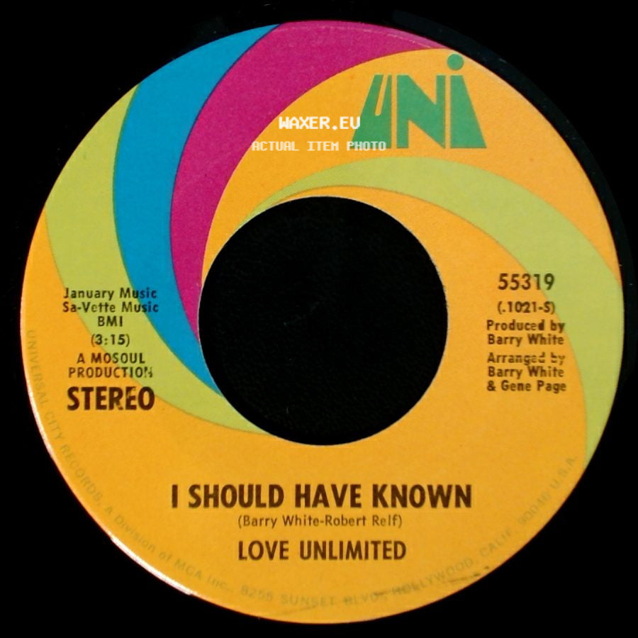 Love Unlimited - Walkin' In The Rain With The One I Love / I Should Have Known side B