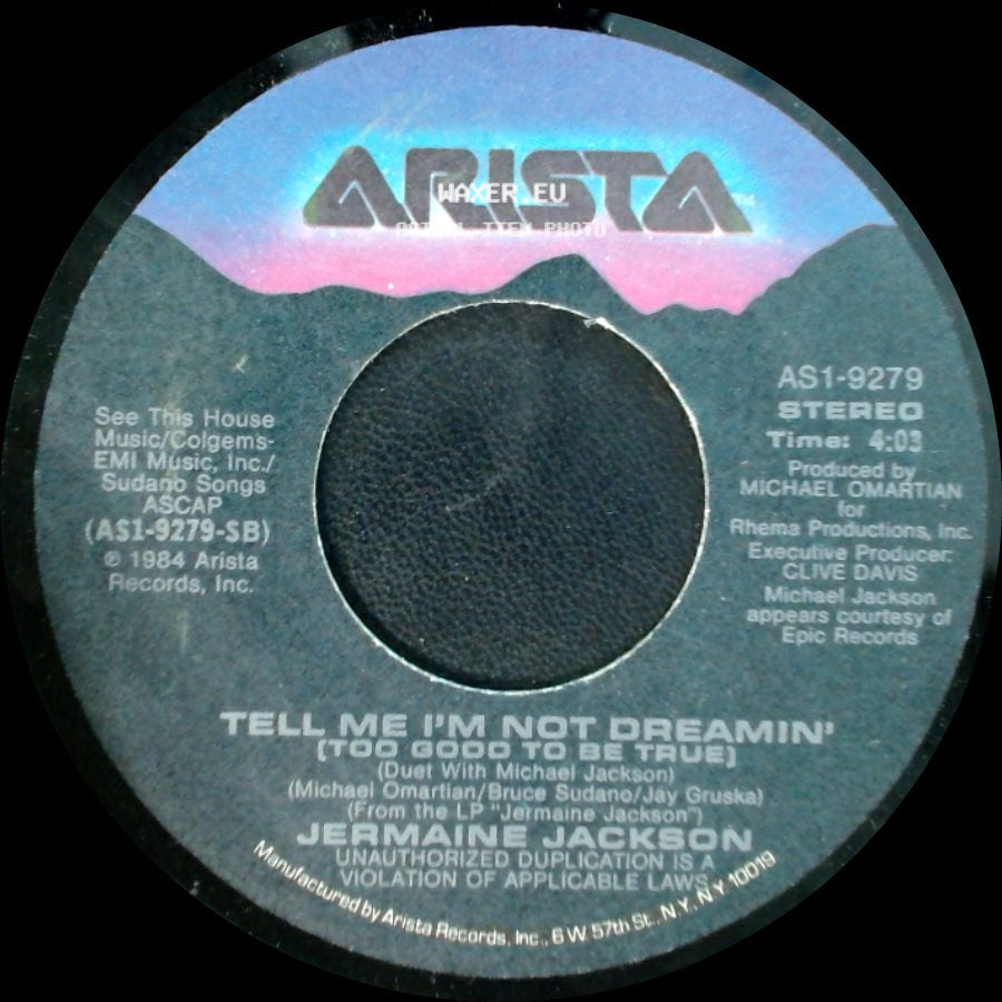 Jermaine Jackson - Do What You Do / Tell Me I'm Not Dreamin' (Too Good To Be True) side B