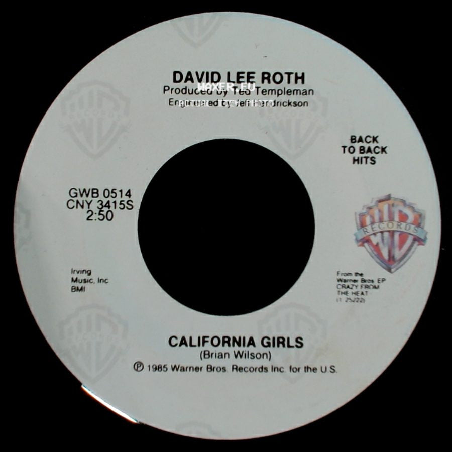 David Lee Roth - California Girls / (Medley) Just A Gigolo / I Ain't Got Nobody side A