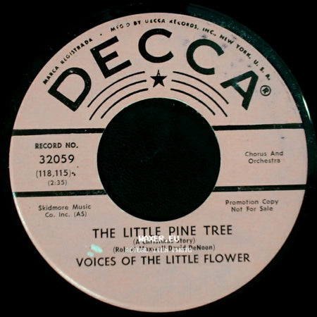 Voices Of The Little Flower - Christmas All Year 'round / The Little Pine Tree (A Christmas Story) side B