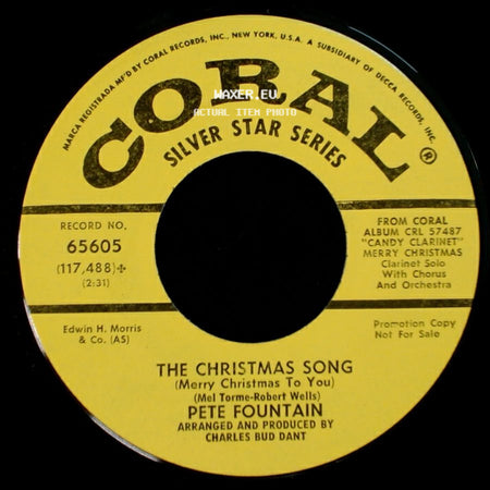 Pete Fountain - The Christmas Song (Merry Christmas To You) / Santa Claus Medley side A