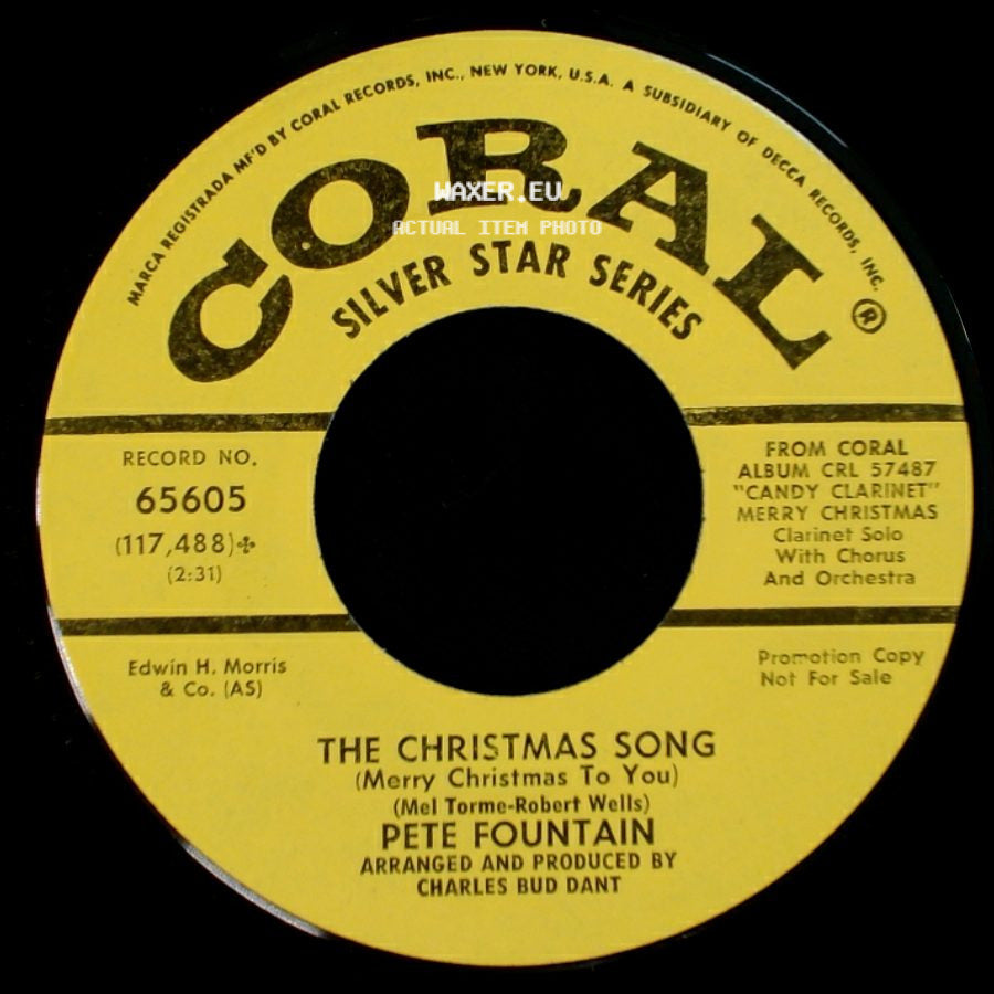 Pete Fountain - The Christmas Song (Merry Christmas To You) / Santa Claus Medley side A