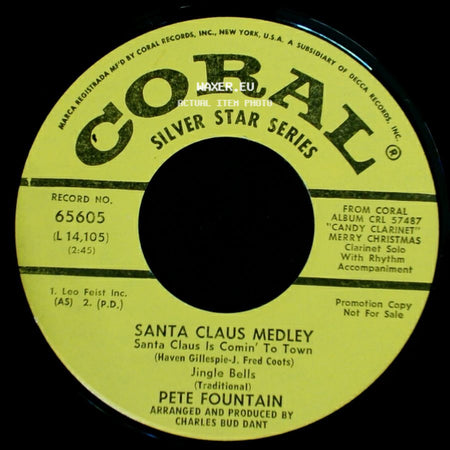 Pete Fountain - The Christmas Song (Merry Christmas To You) / Santa Claus Medley side B