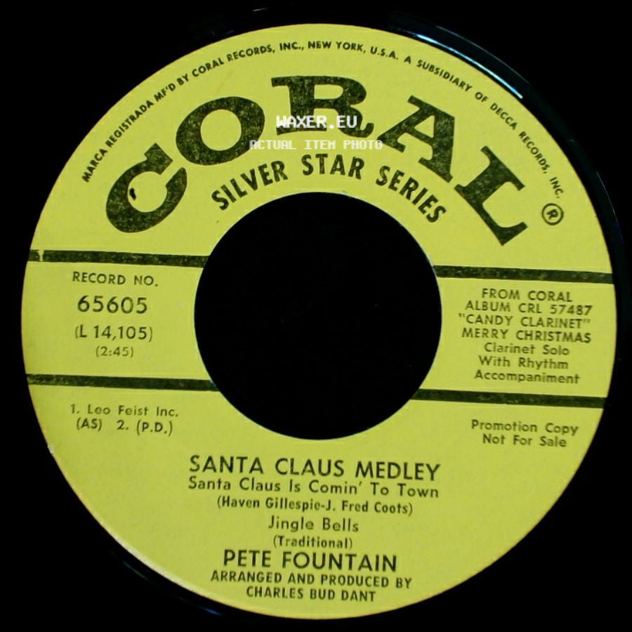 Pete Fountain - The Christmas Song (Merry Christmas To You) / Santa Claus Medley side B