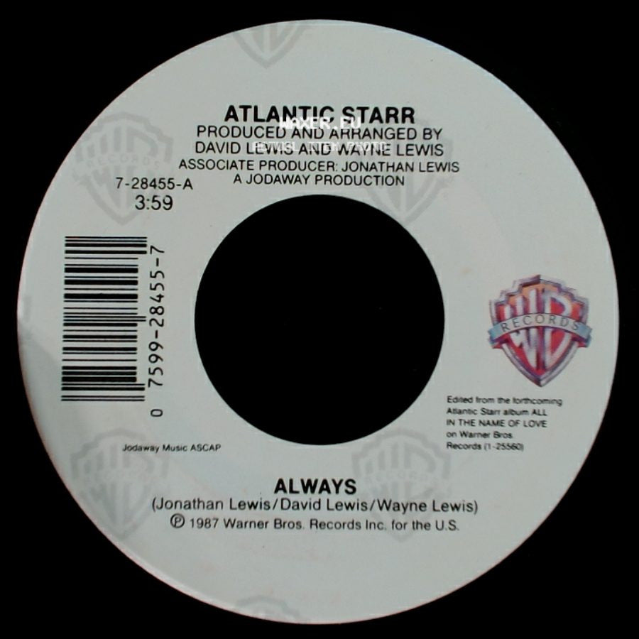Atlantic Starr - Always / Always (Instrumental) side A