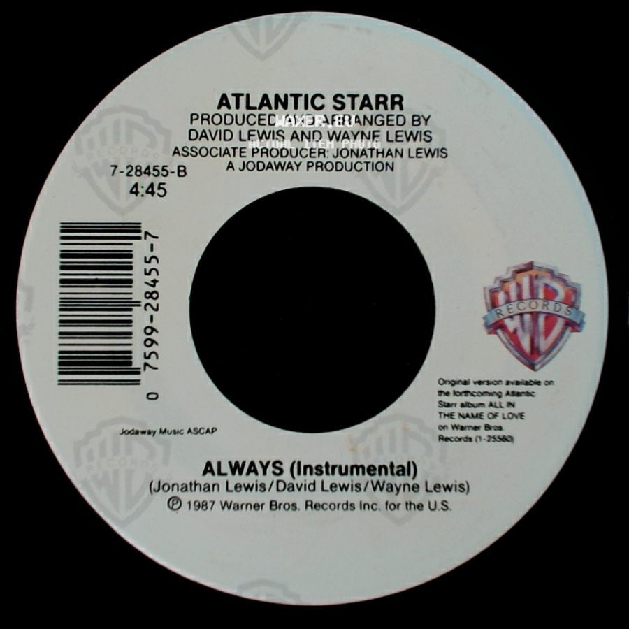 Atlantic Starr - Always / Always (Instrumental) side B