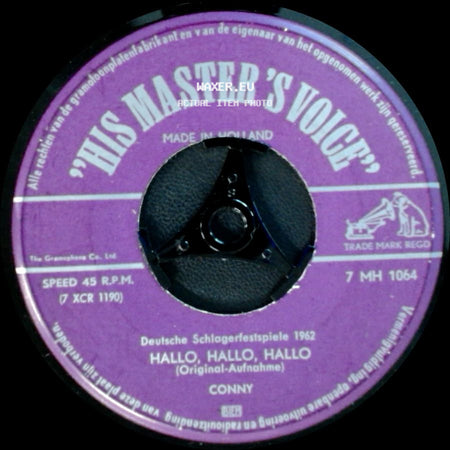 Conny - Hallo, Hallo, Hallo (Original-Aufnahme) / Zwei Kleine Italiener side A
