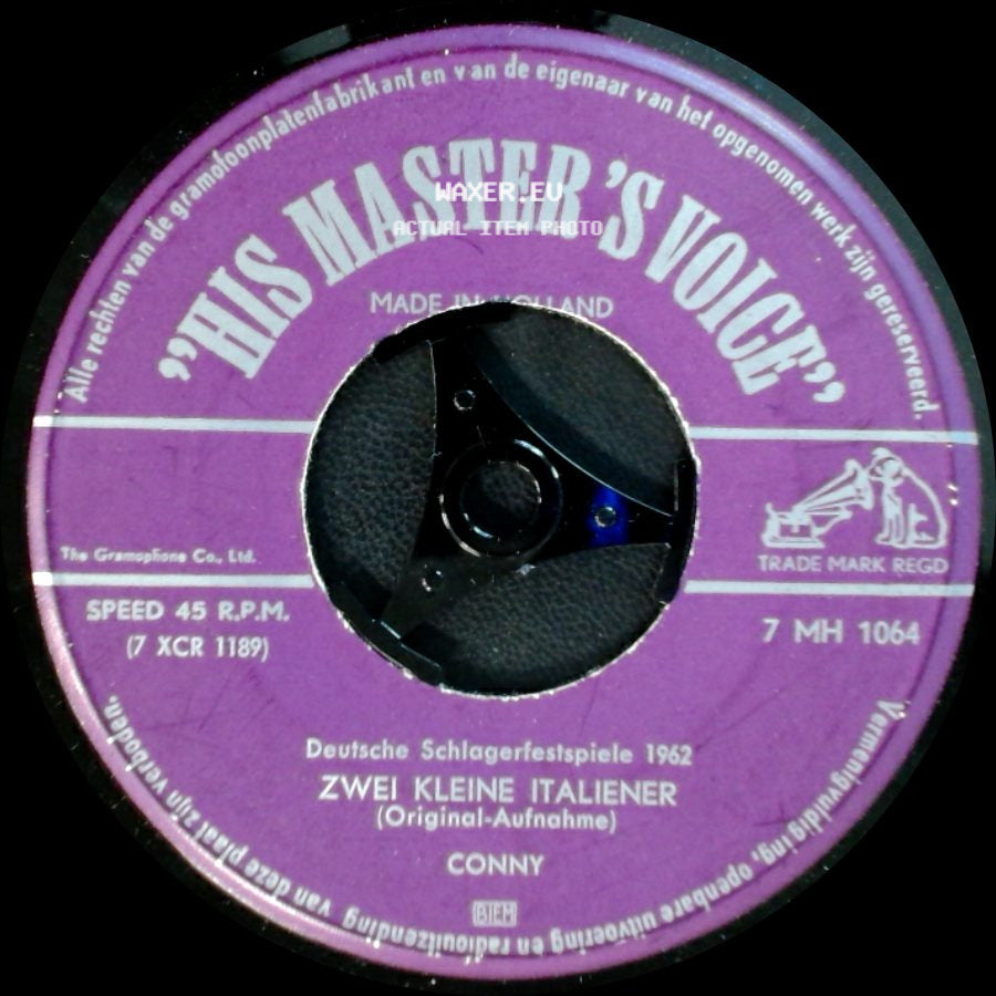 Conny - Hallo, Hallo, Hallo (Original-Aufnahme) / Zwei Kleine Italiener side B