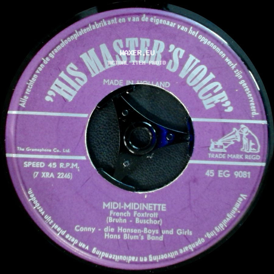Conny - Die Hansen-Boys Und Girls, Hans Blum's Band - Wer Wird Der Erste Sein / Midi-Midinette side B