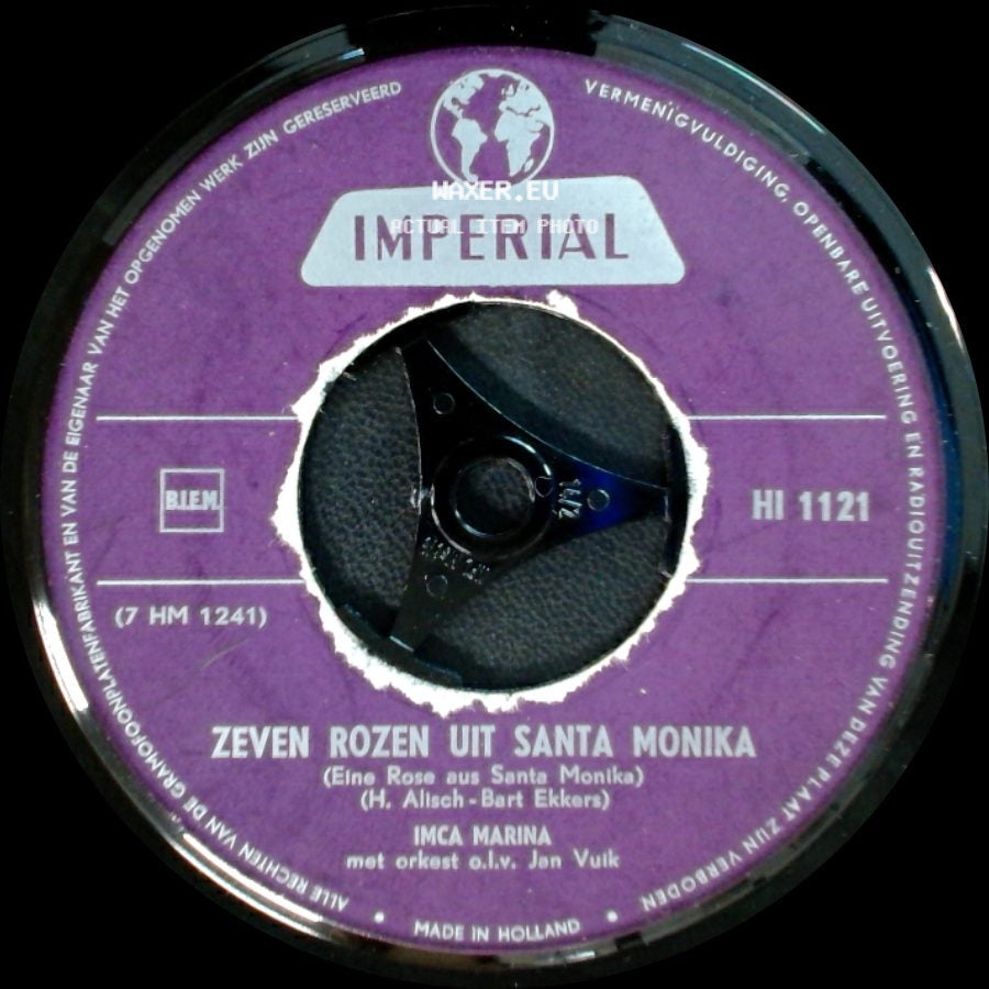 Imca Marina - Zeven Rozen Uit Santa Monika / Twee Gouden Sterren side A