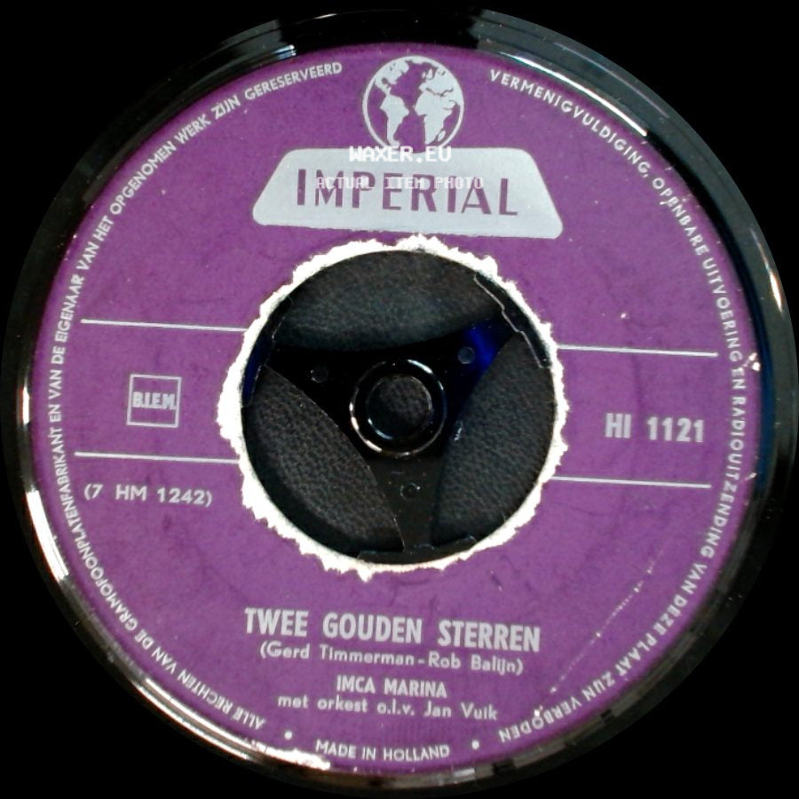 Imca Marina - Zeven Rozen Uit Santa Monika / Twee Gouden Sterren side B