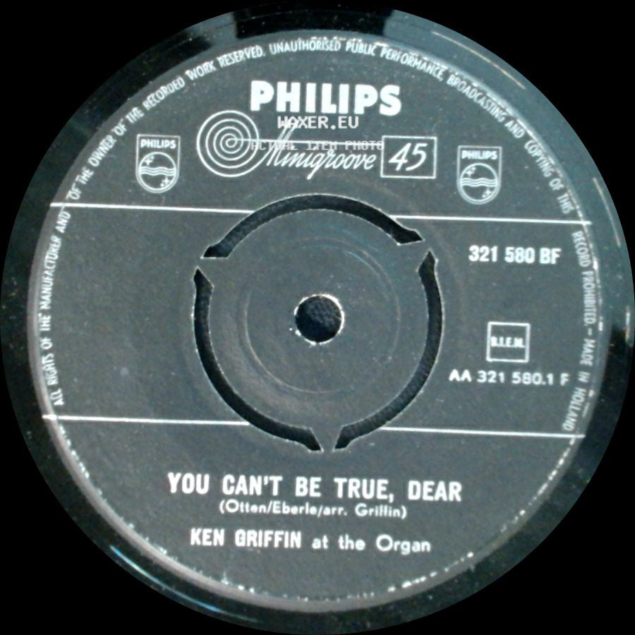 Ken Griffin - You Can't Be True, Dear / The Cuckoo Waltz side A