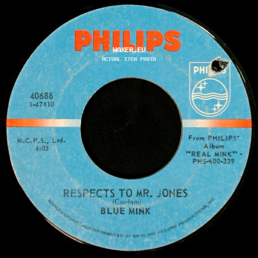 Blue Mink - Our World / Respects To Mr. Jones side B