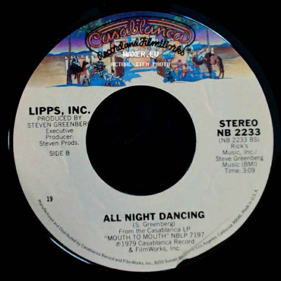 Lipps, Inc. - Funkytown / All Night Dancing side B