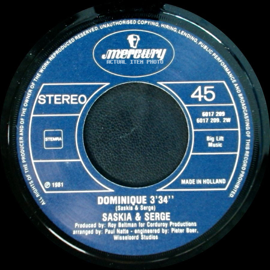 Saskia & Serge - Mama Mia / Dominique side B