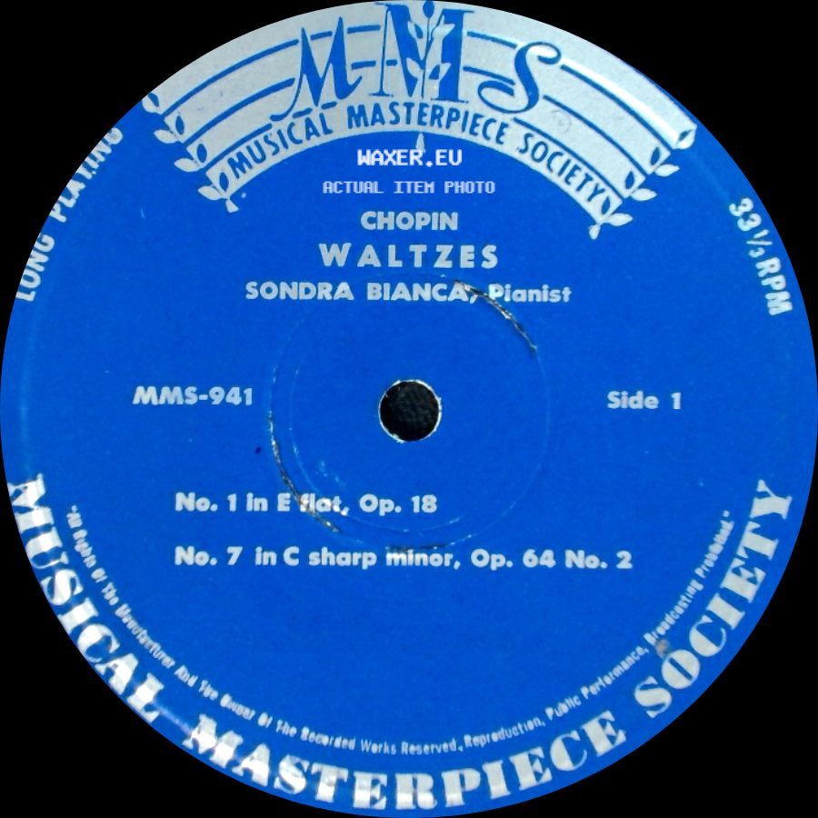 Sondra Bianca - Waltzes / Chopin Waltzes side A