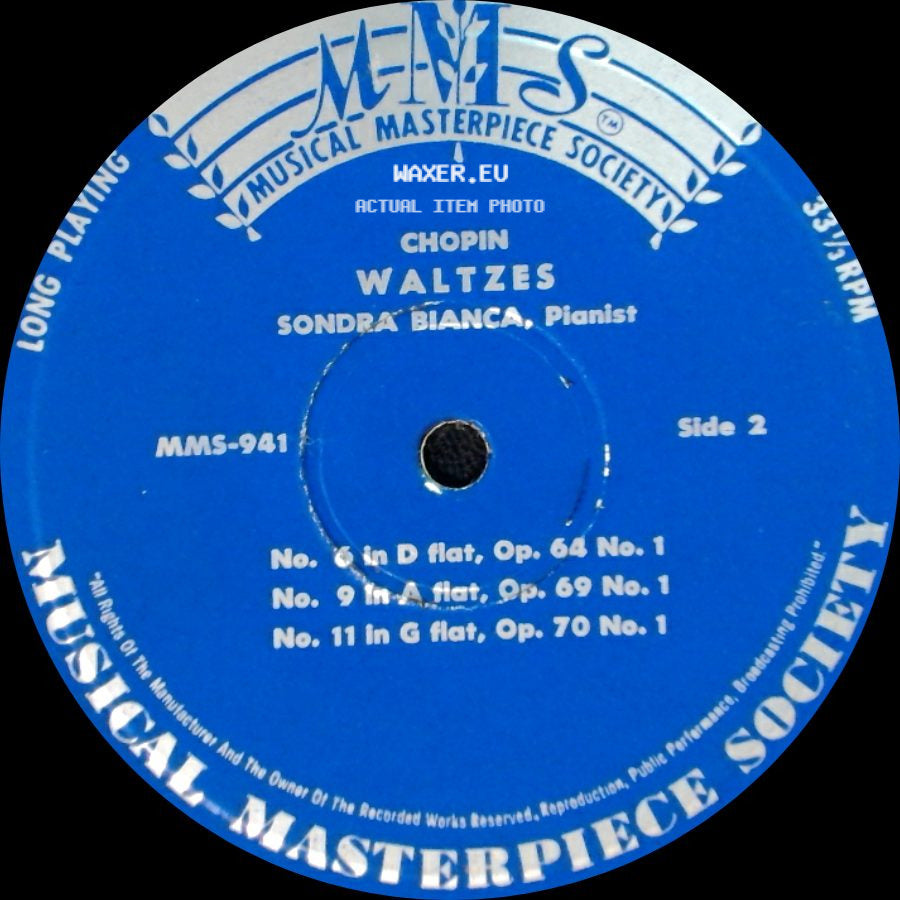 Sondra Bianca - Waltzes / Chopin Waltzes side B