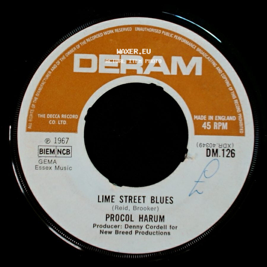 Procol Harum - Lime Street Blues / A Whiter Shade Of Pale side A