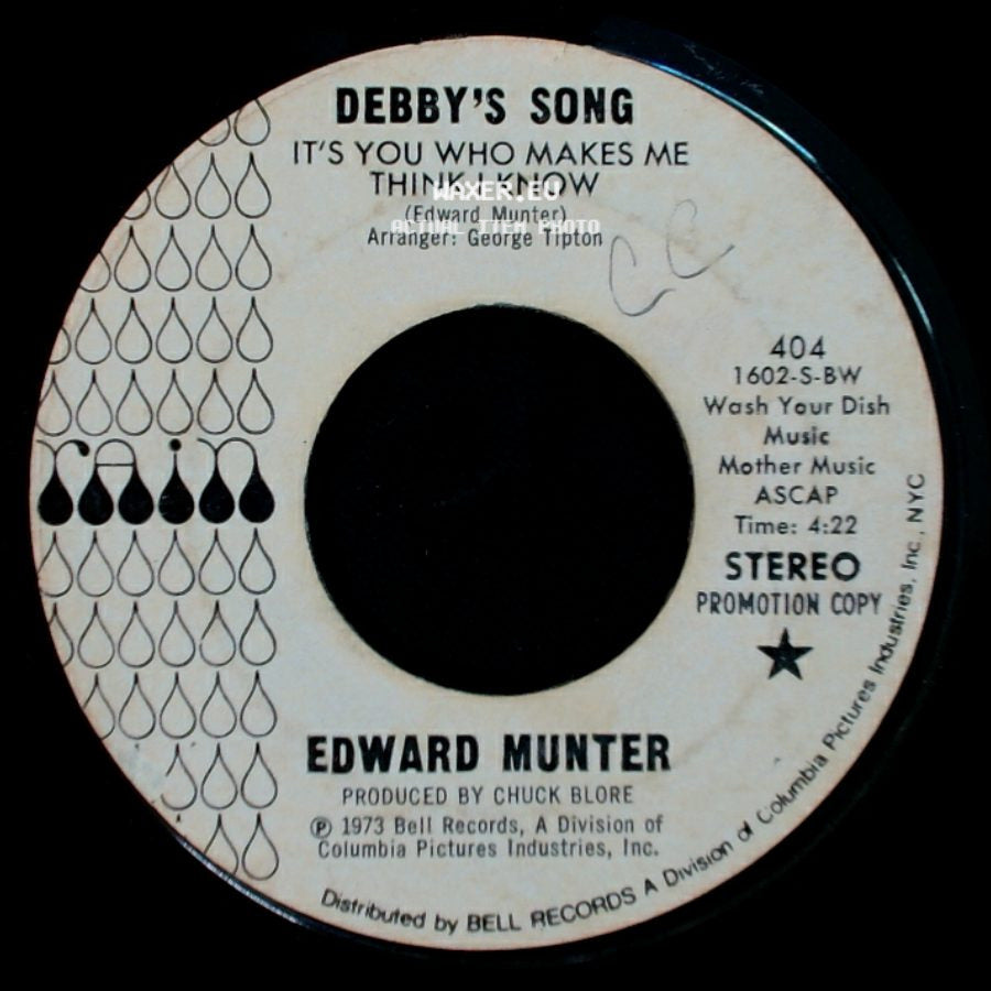 Edward Munter - Moonlight Romance / Why Don't We Be One / Debby's Song It's You Who Makes Me Think I Know side B