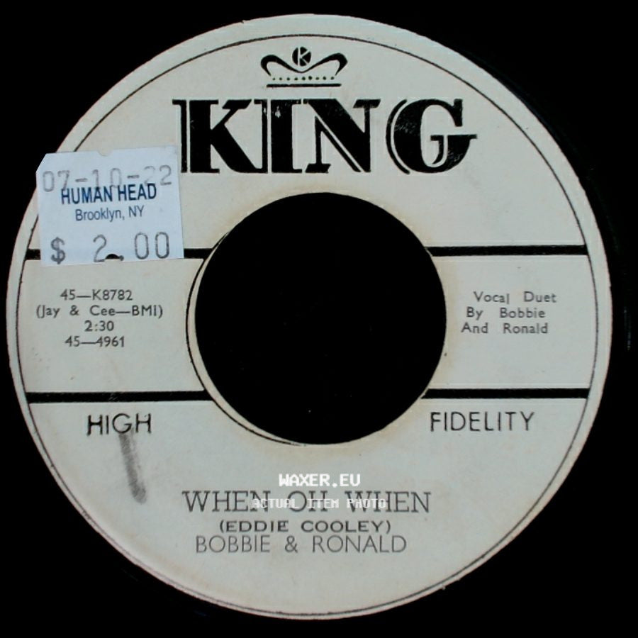 Bobbie & Ronald - When Oh When / You're Mine Oh Mine side A