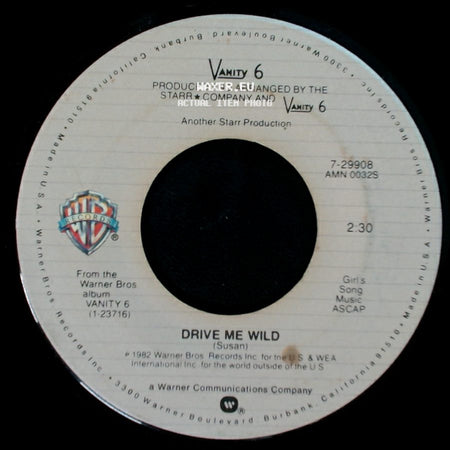 Vanity 6 - Nasty Girl / Drive Me Wild side B