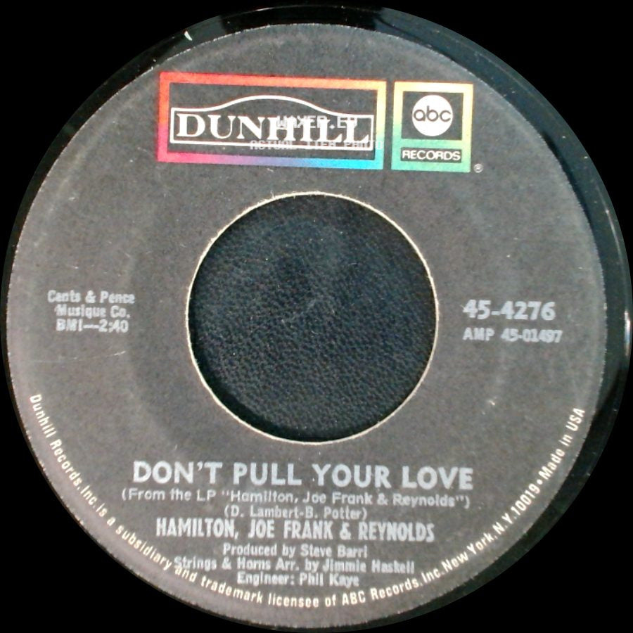 Hamilton, Joe Frank & Reynolds - Don't Pull Your Love / Funk-In-Wagnal side A