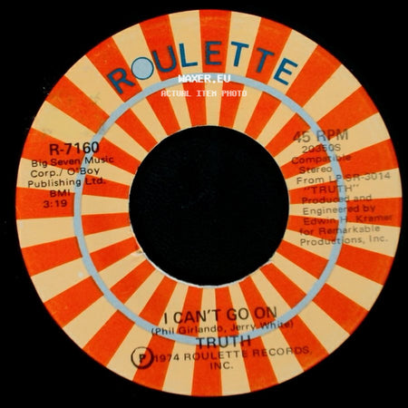 Truth - I Can't Go On / Whatcha Gonna Do When I'm Gone side A