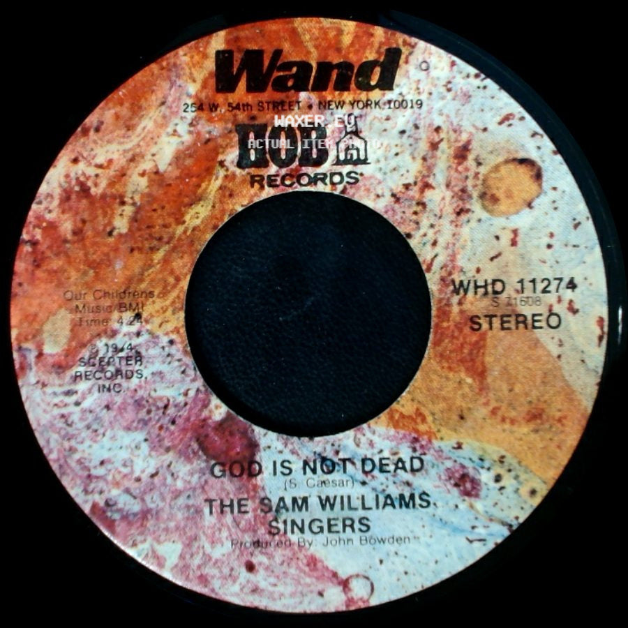 The Sam Williams Singers - For My People / God Is Not Dead side B