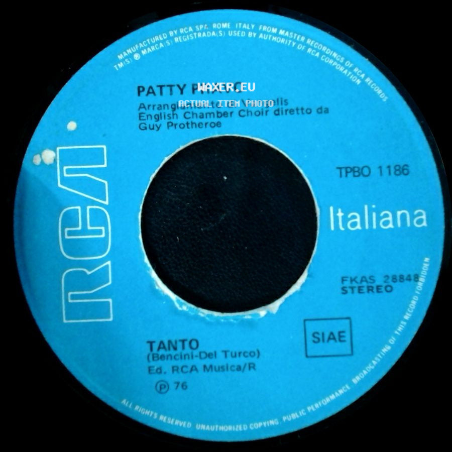 Patty Pravo - Io Ti Venderei / Tanto side B