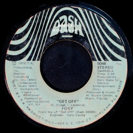 Foxy - You Make Me Hot / Get Off side B