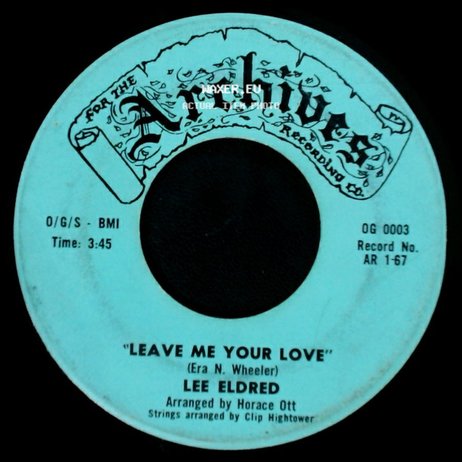 Lee Eldred - Leave Me Your Love / Recuperating side A
