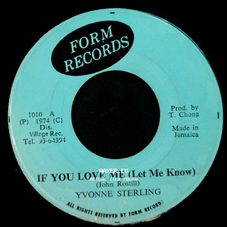 Yvonne Sterling / Yvonne Sterling All Stars - If You Love Me (Let Me Know) / Version side A