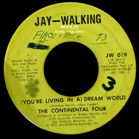 The Continental Four - Nite Moods / (You're Living In A) Dream World side B