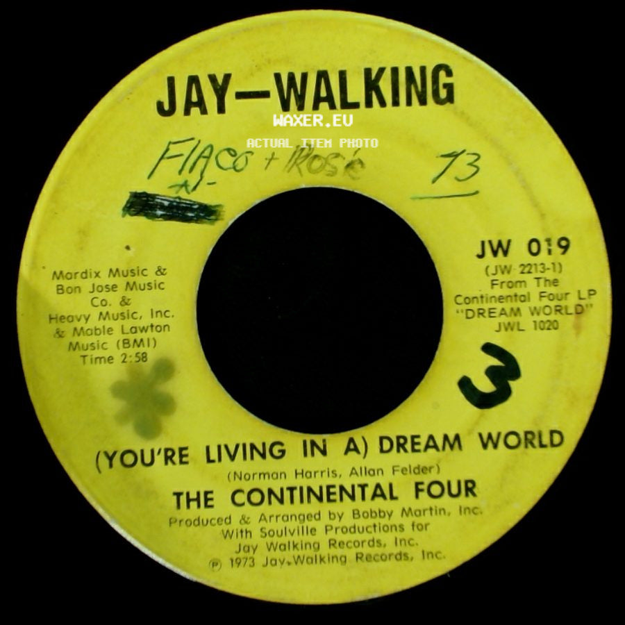 The Continental Four - Nite Moods / (You're Living In A) Dream World side B